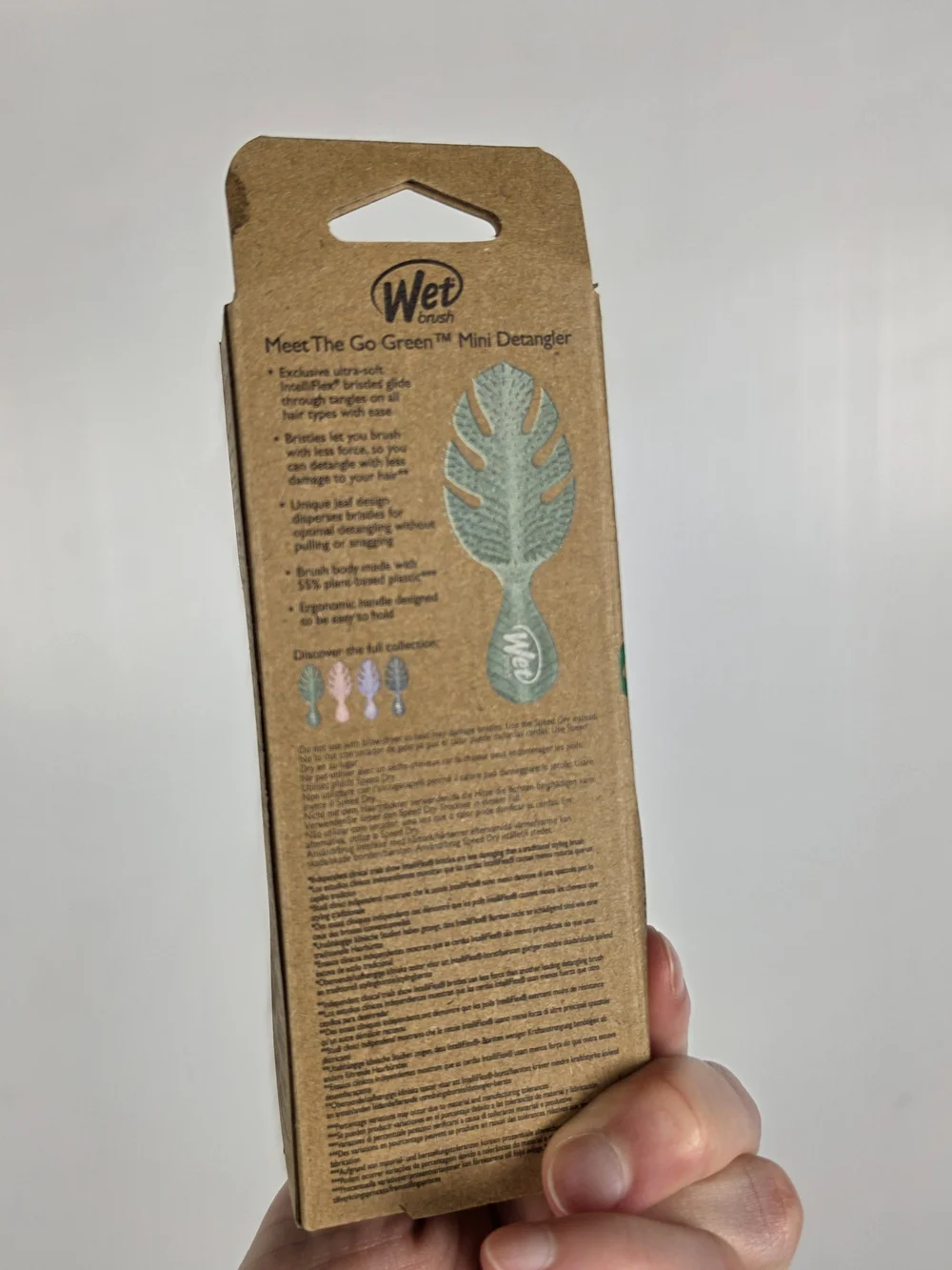 Wet Brush Go Green Mini Detangler - Mint Green